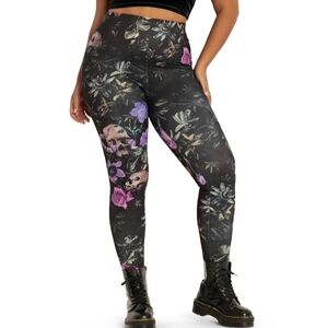 Blackmilk Garden of the Dead Snakes & Roses Purple Leggings Size Large